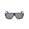 GUESS GF00047-6102A Men's Rectangular Sunglasses - Shiny Black Frame, Smoke Lenses, 61mm