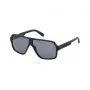 GUESS GF00047-6102A Men's Rectangular Sunglasses - Shiny Black Frame, Smoke Lenses, 61mm