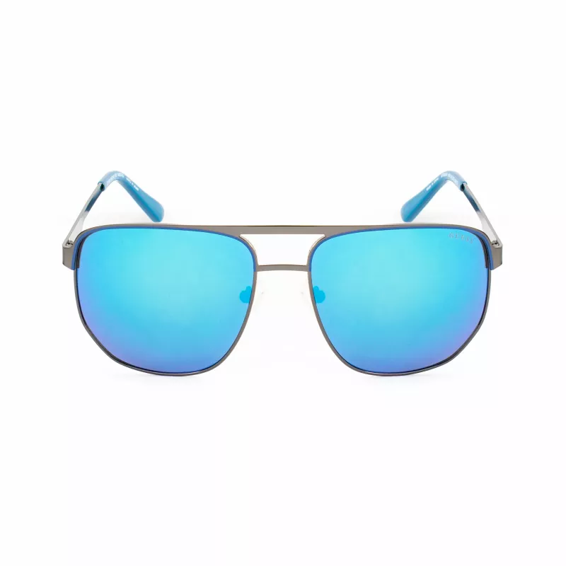 Guess GF00061-6106X Men's Sunglasses, Black Frame, Grey Lens, 61 mm