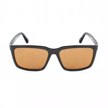 GUESS GF00062-5901E Men's Square Sunglasses - Black Frame, Grey Lens, 59mm
