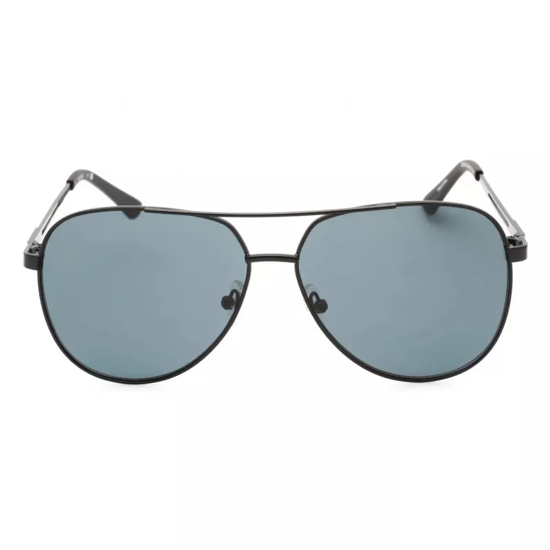 GUESS GF0231-02A Men's Rectangular Sunglasses - Black Frame Grey Lens 58mm