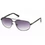 GUESS GF0244-6001A Men's Square Sunglasses - Shiny Black Frame, Smoke Gradient Lens
