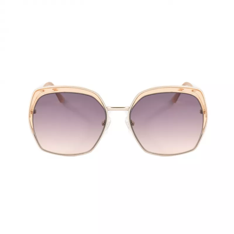 GUESS GF0410-5933F Women's Sunglasses - Shiny Black Frame, Gradient Smoke Lens, 59mm