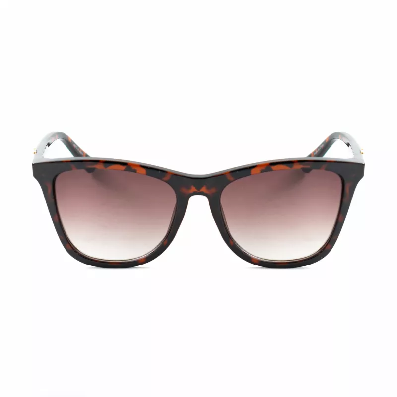 GUESS GF0421-5552F Women's Cat Eye Sunglasses, Dark Havana, Brown Gradient Lens, 55/17/140 mm