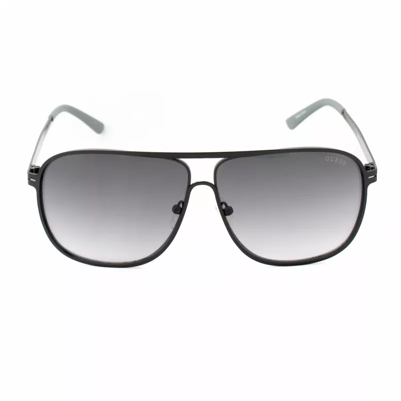 GUESS GF5025S-02B Men's Pilot Sunglasses - Black Frame, Smoke Grey Lens, 61mm