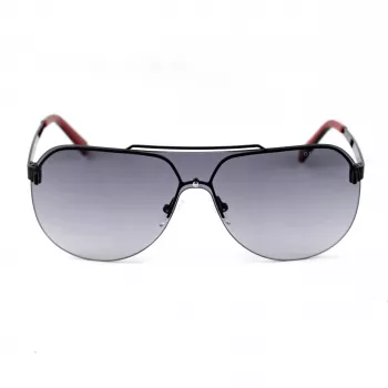 GUESS GF5053-0001B Men's Rectangular Sunglasses - Black Frame, Smoke Lens