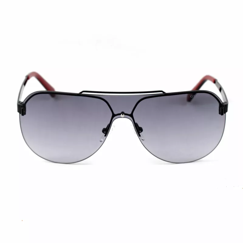 GUESS GF5053-0001B Men's Rectangular Sunglasses - Black Frame, Smoke Lens