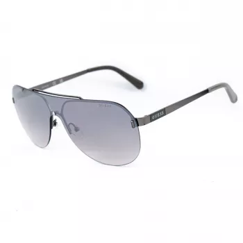 GUESS GF5053-0008F Men's Square Sunglasses - Black Frame Smoke Lens 58mm
