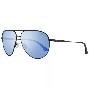 GUESS GF5083-01X Men's Aviator Sunglasses - Black Metal Frame, Grey Polycarbonate Lenses, UV400 Protection