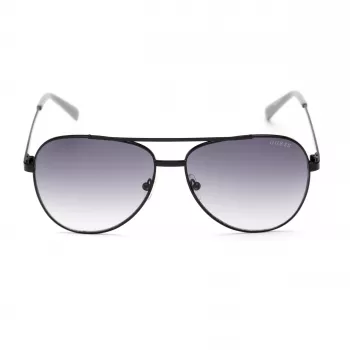 GUESS GF5117-5802B Men's Pilot Sunglasses - Black Frame Grey Gradient Lens 60/17/130 mm