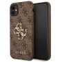 GUESS iPhone 11 / XR Hardcase 4G Big Metal Logo Brown