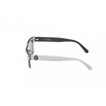 GUESS MAN Sunglasses GU00120-5520A Shiny Black Frame Smoke Mirror Lens 55/17/145 mm