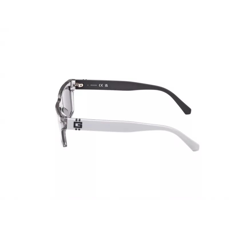 GUESS MAN Sunglasses GU00120-5520A Shiny Black Frame Smoke Mirror Lens 55/17/145 mm