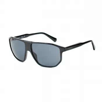 Guess Men's Sunglasses GF00010-6101A - Shiny Black Acetate Frame, Smoke Lenses, UV400 Protection