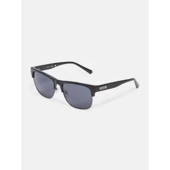 Guess Men's Sunglasses GF00023-5601A Black Square Frame Grey Lens 56mm