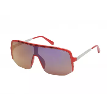 GUESS Men's Sunglasses GO00054-0066C Square Shiny Black Frame Smoke Lens 56mm