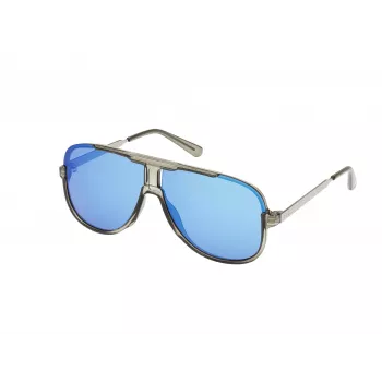 Guess Men's Sunglasses GO00060-6490C Rectangular Black Frame Grey Lens 64/12/140 mm