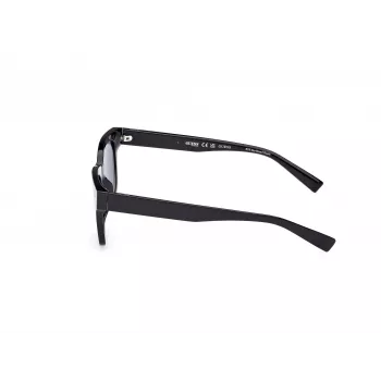 GUESS Men's Sunglasses GU8265-5301V Black Acetate Rectangular Full-Rim 53/19/150 mm