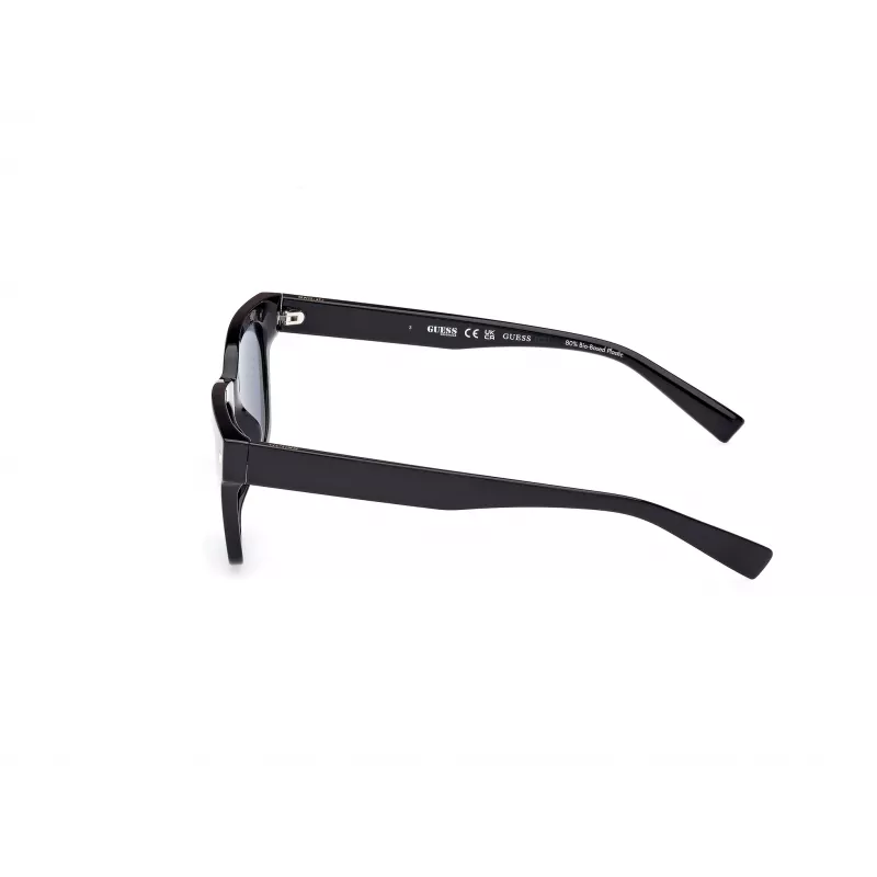 GUESS Men's Sunglasses GU8265-5301V Black Acetate Rectangular Full-Rim 53/19/150 mm