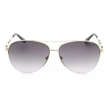 GUESS Women's Butterfly Cat Eye Sunglasses GF6171-32B Shiny Black Smoke Gradient 60 mm