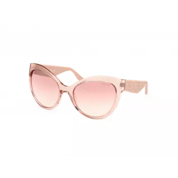 GUESS Women's Butterfly Sunglasses GU00130-6157U, Havana Frame with Brown Lenses