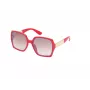 GUESS Women's Cat Eye Sunglasses GO00031-6266F - Shiny Black Frame, Gradient Smoke Lens, UV400 Protection