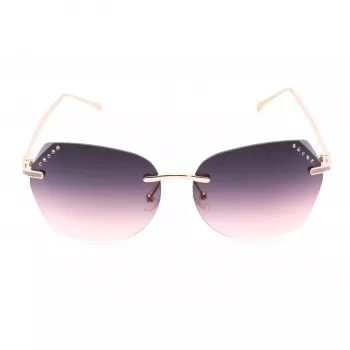 GUESS Women's GF0384-28T Brown Tortoise Butterfly Sunglasses, Brown Gradient Lenses, 61mm