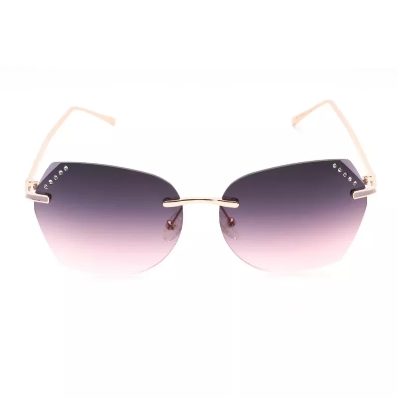 GUESS Women's GF0384-28T Brown Tortoise Butterfly Sunglasses, Brown Gradient Lenses, 61mm