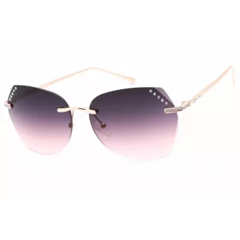 GUESS Women's GF0384-28T Brown Tortoise Butterfly Sunglasses, Brown Gradient Lenses, 61mm