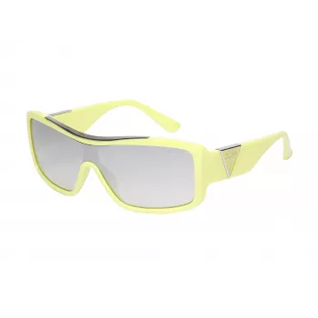 GUESS Women's GO00035-0039C Cat Eye Sunglasses - Shiny Black Frame, Smoke Gradient Lens