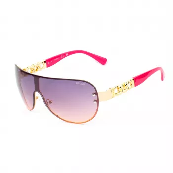 GUESS Women's GO00037-0032U Cat Eye Sunglasses - Black Frame, Grey Gradient Lens, UV400