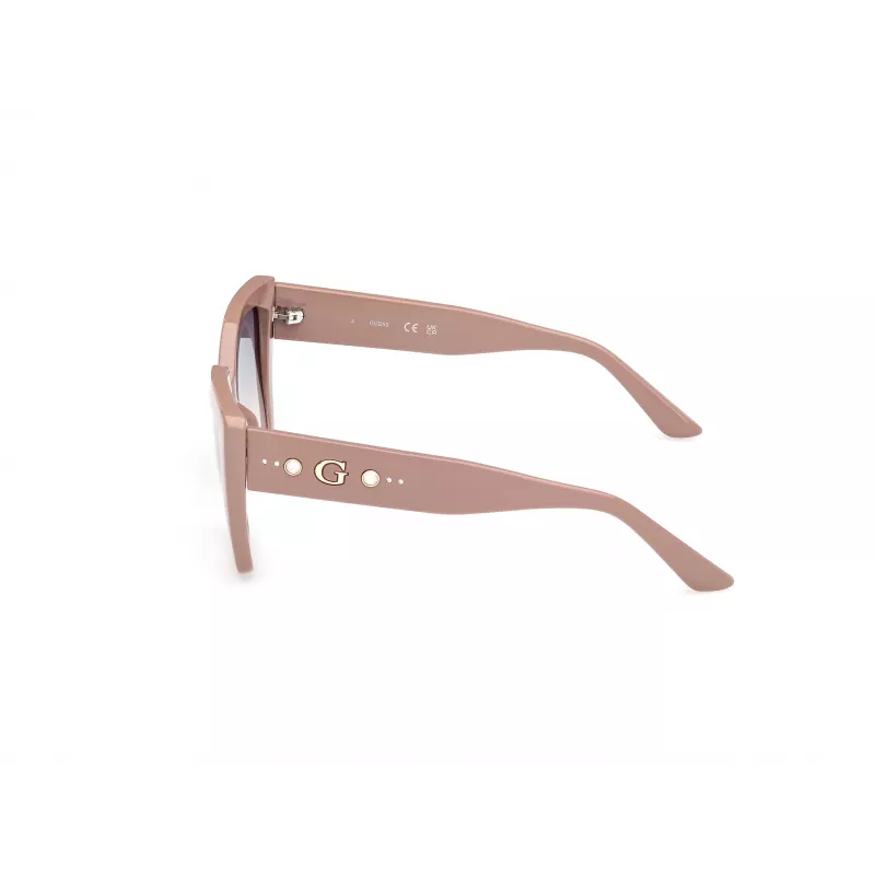 GUESS Women's GU00162-5557W Square Acetate Sunglasses, Havana Frame, Brown Gradient Lenses, 55mm