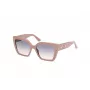 GUESS Women's GU00162-5557W Square Acetate Sunglasses, Havana Frame, Brown Gradient Lenses, 55mm