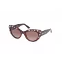 Guess Women's GU00163-5452F Butterfly Sunglasses, Havana Acetate Frame, Brown Gradient Lens, 54/20/140 mm