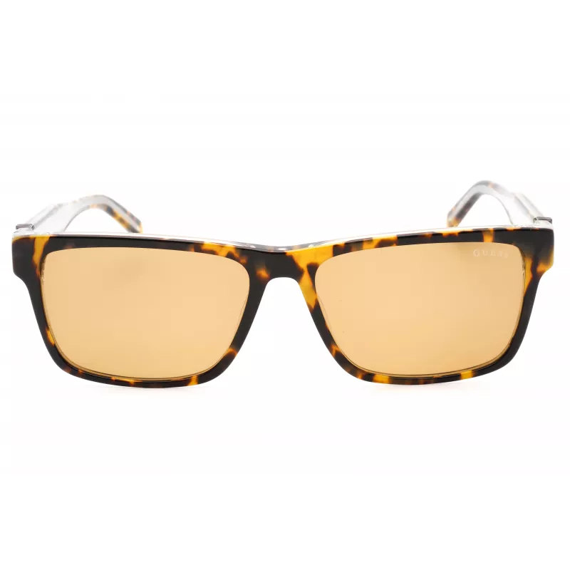 GUESS Women's Rectangular Acetate Sunglasses GU00074-53E Havana Brown Gradient 55mm
