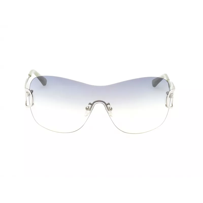 GUESS Women's Rectangular Sunglasses GO00038-0010P Black Frame Grey Lens UV400 Polarized