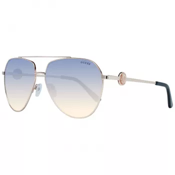 Guess Women's Sunglasses GF6140-32W Gold/Brown Butterfly 62mm