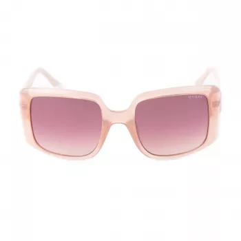 GUESS Women's Sunglasses GU00097-5357F Square Shiny Black Gradient Smoke 53mm