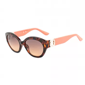 GUESS Women's Sunglasses GU00104-5652F Havana Acetate Square Frame Brown Gradient Lens 56/19/140 mm
