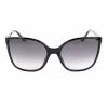 GUESS Women's Sunglasses GU00144-6001B Oversized Square Shiny Black Grey Gradient UV400