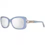 GUESS Women's Sunglasses GU7453-5690C Butterfly/Cat Eye Shiny Black Frame Smoke Gradient Lens 56/17/135 mm