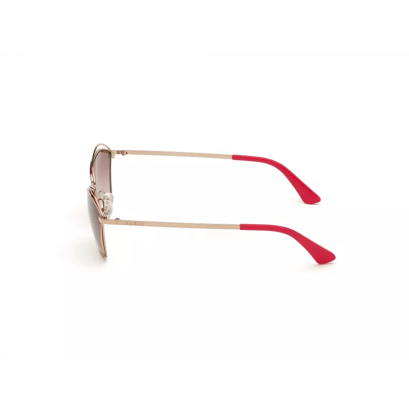 GUESS Women's Sunglasses GU7639-28F Gold Butterfly/Cat-Eye Frame Brown Gradient Lens UV400