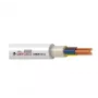 H05VV-U/NYM 3x1.5 mm² White PVC Insulated and Sheathed Fixed Installation Power Cable, 25 m