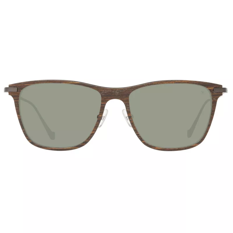 Hackett London HSB86311255 Men's Sunglasses - Shiny Black Frame, Grey Lens, 55mm
