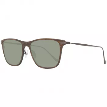 Hackett London HSB86311255 Men's Sunglasses - Shiny Black Frame, Grey Lens, 55mm