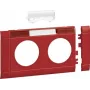 HAGER GB080213020 2-Gang Standard Labelable Halogen-Free Cover for OT80 Trunking, Pure White RAL 9010