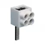 Hager KF82A 1-Pole Connection Terminal, Pin Connection, 2x16 mm², Grey