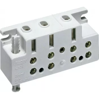 HAGER KJ10S Single-Phase Meter Connection Terminal 63A 2-Pole Grey