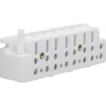 Hager KJ30T Three-Phase Meter Connection Terminal Block, 63 A, 400 V, Screw Terminals