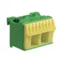 Hager KN10E QuickConnect PE Terminal Block, 10 Clamping Points, Green/Yellow